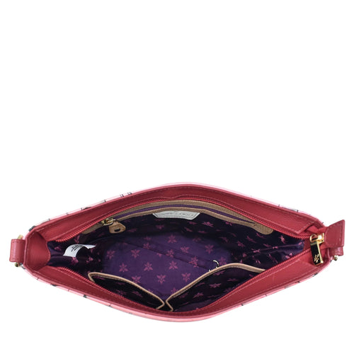 Anuschka Snowy Cardinal Tall Bucket Hobo