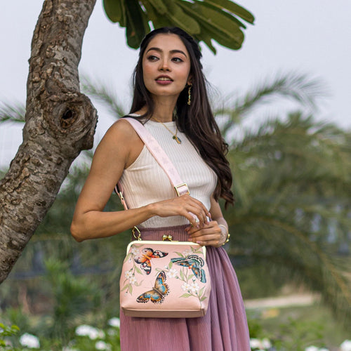 Anuschka Butterfly Melody Medium Frame Satchel