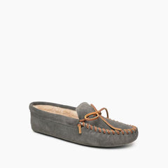 Minnetonka Pile Lined Softsole - Gray