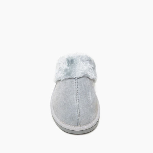 Minnetonka Chesney Scuff Slipper - Ice Gray