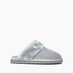 Minnetonka Chesney Scuff Slipper - Ice Gray