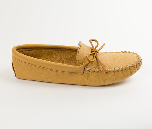 Minnetonka Double Deerskin Moccasin - Natural