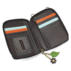 Owl Wallet Crossbody - Taupe