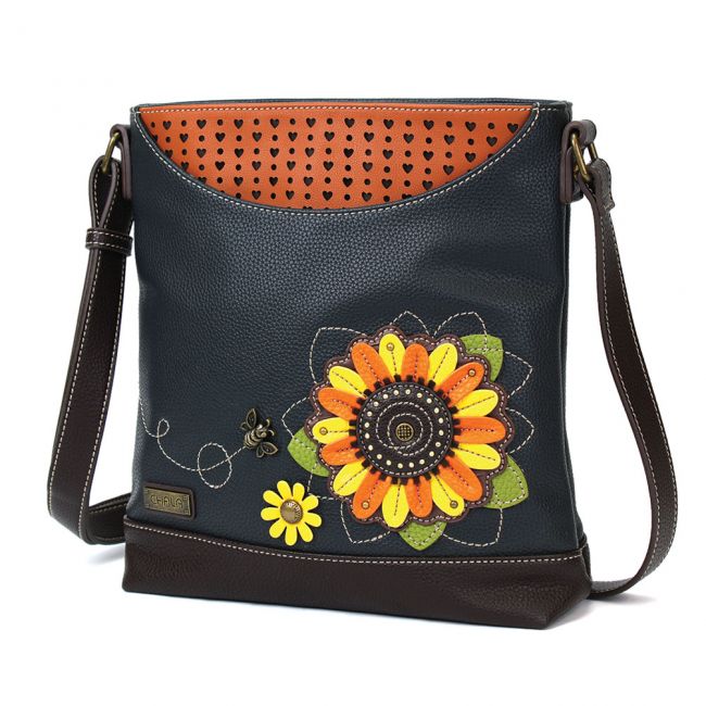 Sunflower Sweet Messenger Bag - Navy