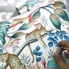 Anuschka Jungle Queen Ivory Travel Organizer