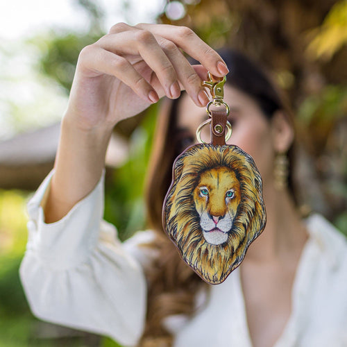 Anuschka African Adventure Bag Charm Lion