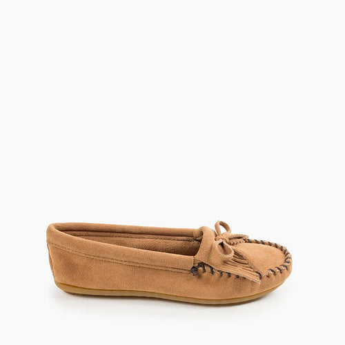 Minnetonka Kilty Moccasin - Taupe