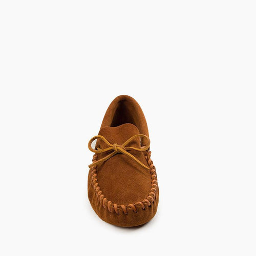 Minnetonka Leather Laced Soft Sole - Brown