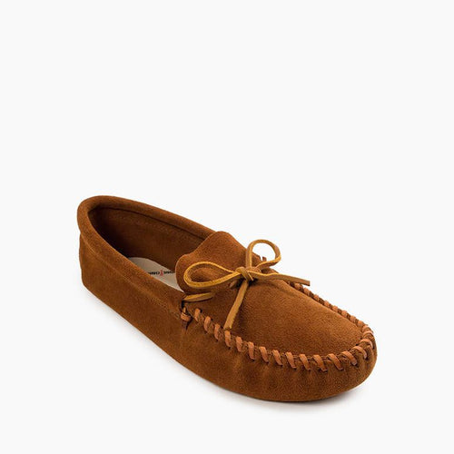 Minnetonka Leather Laced Soft Sole - Brown