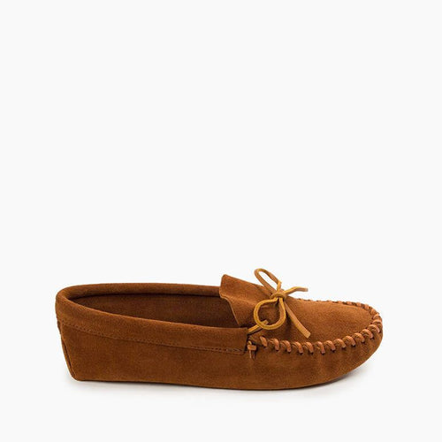 Minnetonka Leather Laced Soft Sole - Brown