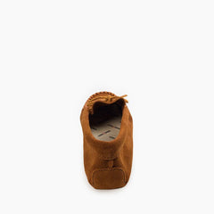 Minnetonka Leather Laced Soft Sole - Brown