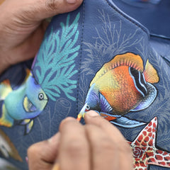 Anuschka Mystical Reef Cosmetic and Eyeglass Pouch