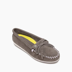 Minnetonka Kilty Plus Moccasin - Grey