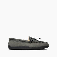 Minnetonka Sheepskin Hardsole Slipper - Grey