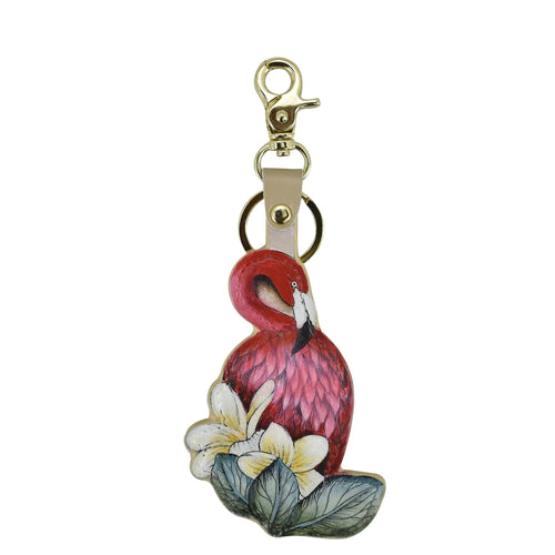 Anuschka African Adventure Bag Charm Flamingo