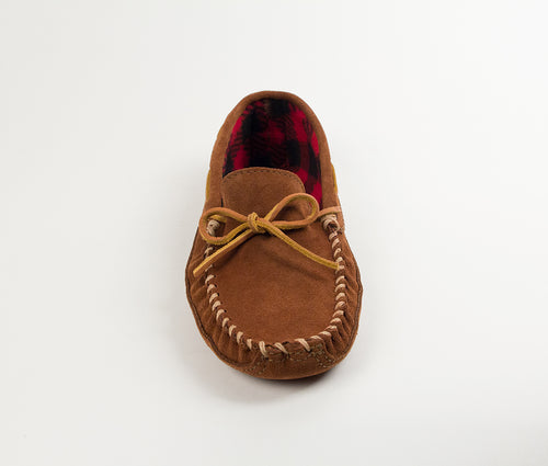 Minnetonka Double Bottom Fleece Slipper - Brown