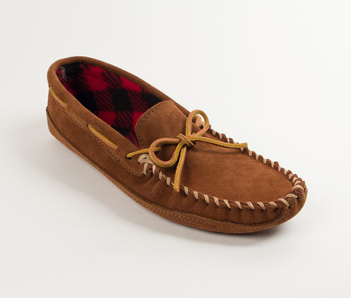 Minnetonka Double Bottom Fleece Slipper - Brown