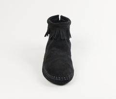 Minnetonka Back Zip Softsole Boot - Black