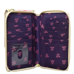 Anuschka Tooled Rose Almond Crossbody Phone Case