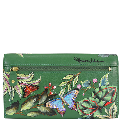 Anuschka Dancing Leaves Accordion Flap Wallet
