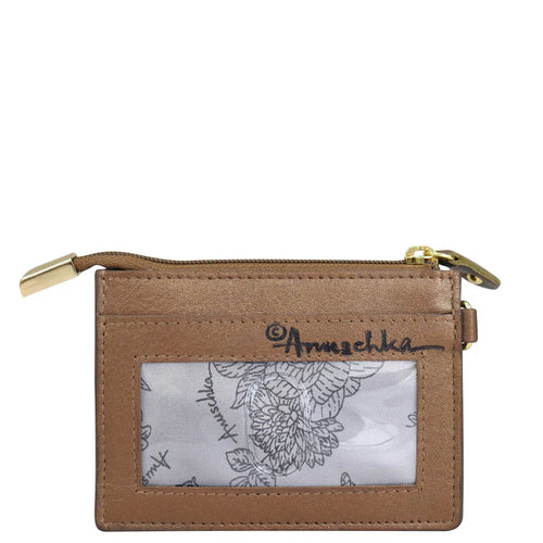 Anuschka Butterfly Blooms Bronze Card Case