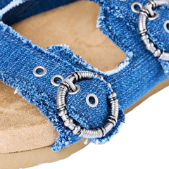 Minnetonka Women's Georgine Sandal - Blue Denim