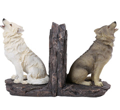 Howling Wolf Bookends