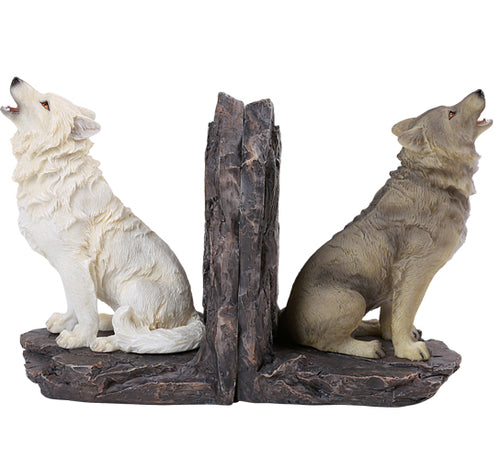 Howling Wolf Bookends