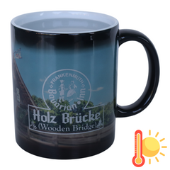 Color Changing Mug - Holz Brücke Wooden Bridge