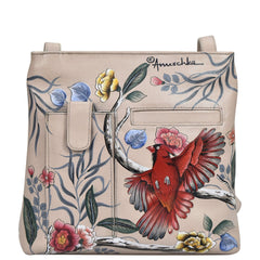 Anuschka Cardinal Family Double Zip Crossbody