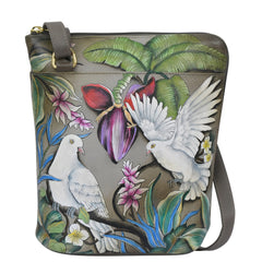 Anuschka Wings of Peace Side Zip Crossbody