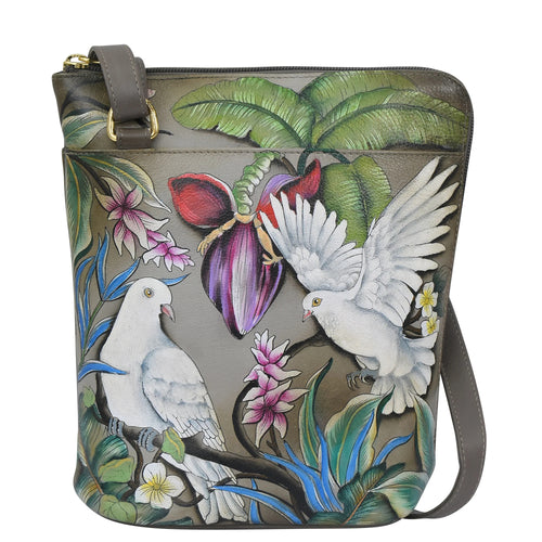 Anuschka Wings of Peace Side Zip Crossbody