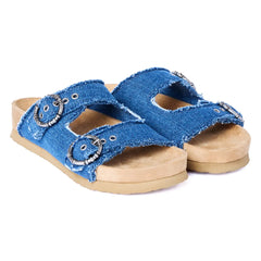 Minnetonka Women's Georgine Sandal - Blue Denim