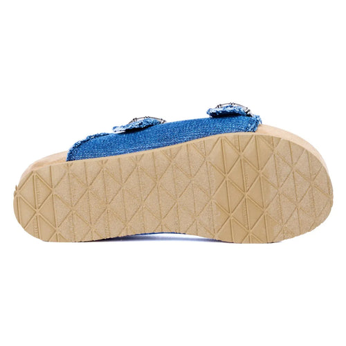 Minnetonka Women's Georgine Sandal - Blue Denim