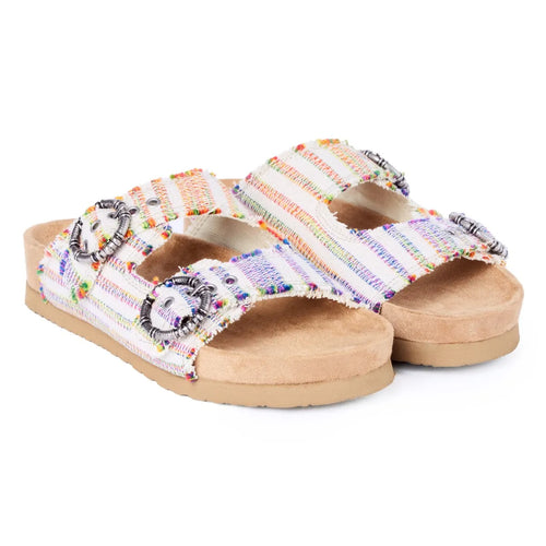 Minnetonka Women's Georgine Sandal - Fiesta Stripe