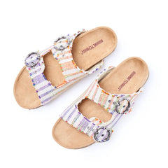 Minnetonka Women's Georgine Sandal - Fiesta Stripe