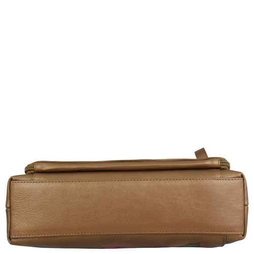 Anuschka Butterfly Blooms Bronze Shoulder Organizer