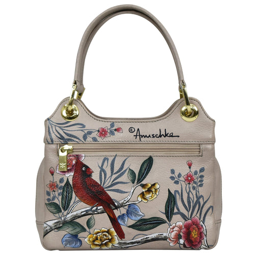 Anuschka Cardinal Family Satchel with Crossbody Strap