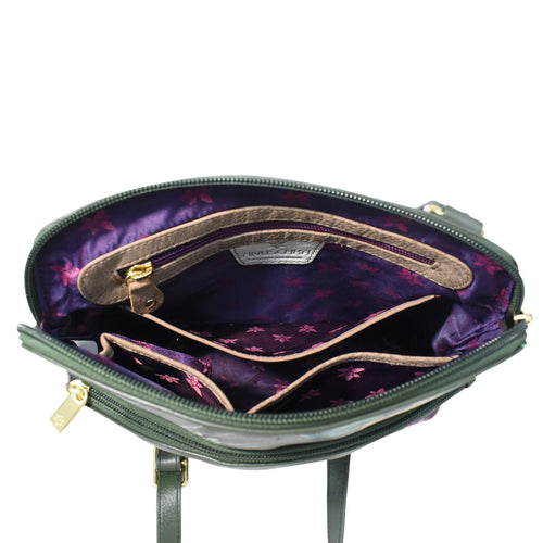 Anuschka Butterflies and Magnolia Medium Crossbody