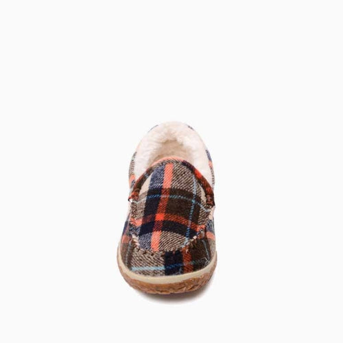 Minnetonka Tempe Moccasin - Brown Autumn Plaid