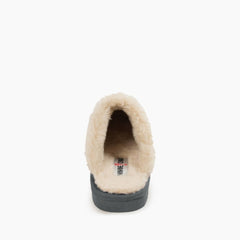 Minnetonka Chesney Scuff Slipper - Charcoal