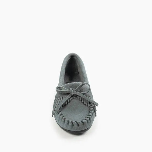 Minnetonka Kilty Hardsole Moccasin - Storm Blue