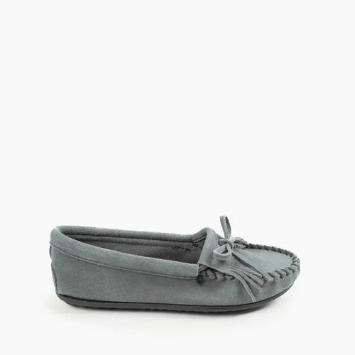 Minnetonka Kilty Hardsole Moccasin - Storm Blue
