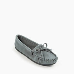 Minnetonka Kilty Hardsole Moccasin - Storm Blue