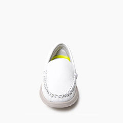 Minnetonka Women's Discover Deerskin - White