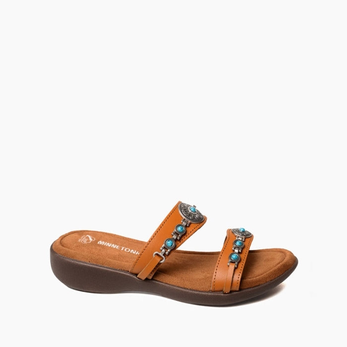 Minnetonka Breen Sandal - Cognac – The Covered Bridge and Leather Shop