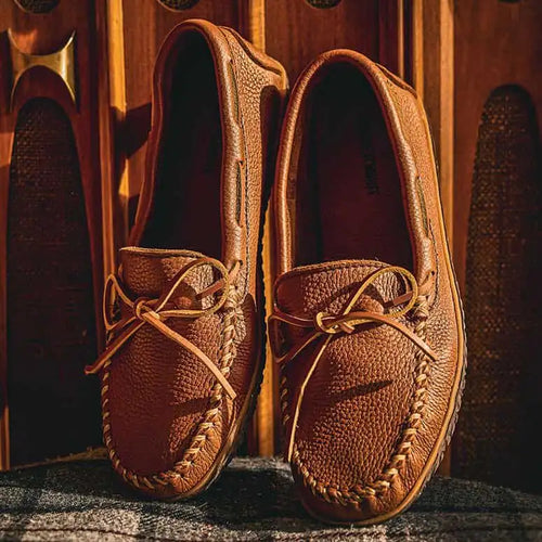 Men's Moosehide Tread Moccasin - Carmel