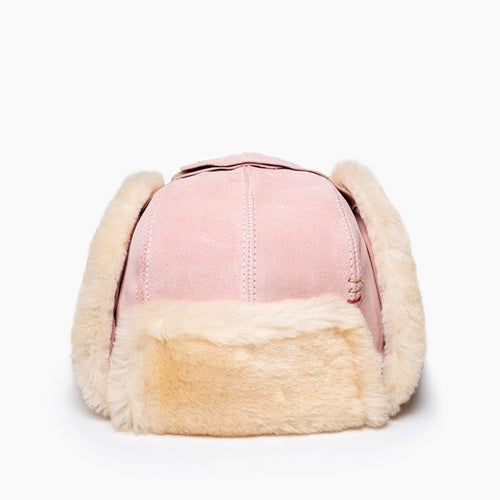 Minnetonka Sheepskin Bomber Hat - Pink