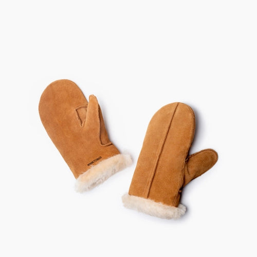 Minnetonka Sheepskin Mittens - Tan