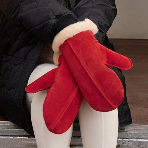 Minnetonka Sheepskin Mittens - Red